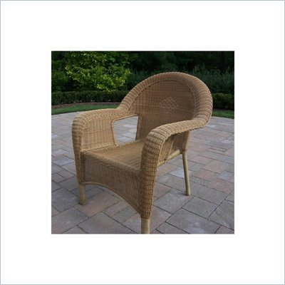 Oakland Living Resin Wicker Arm Chair