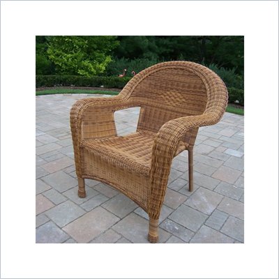 Oakland Living Resin Wicker Arm Chair