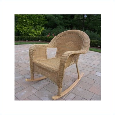 Oakland Living Resin Wicker Rocker