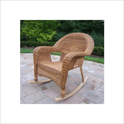 Oakland Living Resin Wicker Rocker