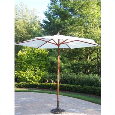 Oakland Living 9 Ft Umbrella with Stand In Hammer Tone Bronze Finish