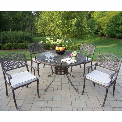 Sunray 48 Inch Mississippi 5pc Dining Set with Cushions