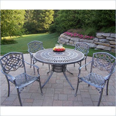 Oakland Living Sunray 48 Inch Mississippi 5pc Dining Set