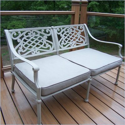 Oakland Living Tacoma Deep Seating Loveseat with Cushions in Beach Sand Finish