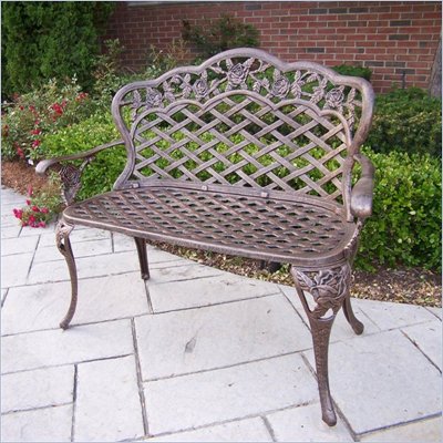 Oakland Living Tea Rose Loveseat in Antique Bronze