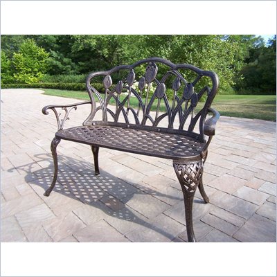 Oakland Living Tulip Loveseat in Antique Bronze