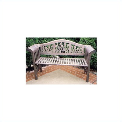Oakland Living Tulip Antique Bronze Royal Bench