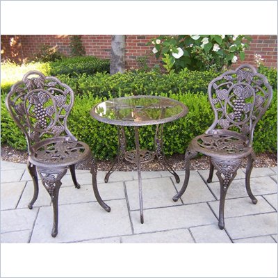 Oakland Living Vineyard 3-Piece Bistro Set