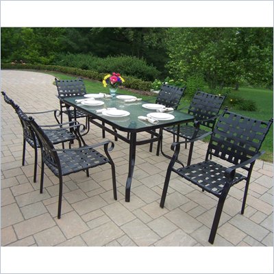 Oakland Living Web 7pc Outdoor Dining Set