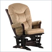 Dutailier Sleigh Glider-Multiposition in Espresso and Light Brown