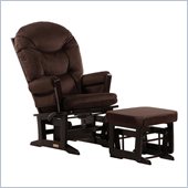 Dutailier Modern Glider and Ottoman Set in Espresso and Chocolate
