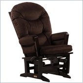 Dutailier Modern Glider-Multiposition in Espresso and Chocolate Fabric