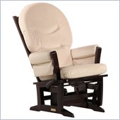 Dutailier Modern Glider-Multiposition in Espresso and Light Beige