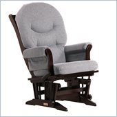 Dutailier Sleigh Glider and Recline in Espresso and Dark Grey