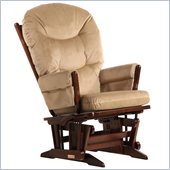 Dutailier 2 Post Glider and Recline in Coffee and Light Brown
