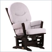 Dutailier Modern Glider and Recline in Espresso and Light Grey
