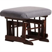 Dutailier Ottoman For Sleigh and Post Gliders in Coffee and Dark Grey