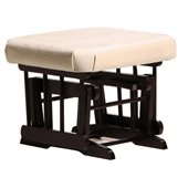 Dutailier Espresso  Ottoman For Sleigh and Post Gliders in Light Beige