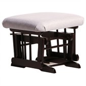 Dutailier Espresso Ottoman For Sleigh and 2 Post Gliders in Light Grey