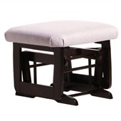 Dutailier Ottoman For Modern Gliders in Espresso and Light Grey Fabric