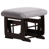 Dutailier Ottoman For Modern Gliders in Espresso and Dark Grey Fabric