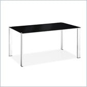 Zuo Slim Rectangular Casual Dining Table with Glass Top