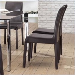 Zuo Vick Dining Parson Chair (Set of 2)-Silver Gloss