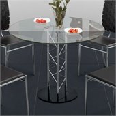 Zuo Chardonnay Casual Dining Table with Glass Top