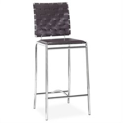 Zuo Criss Cross Counter Stool (Set of 2)-Espresso