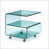 Zuo Voyage Clear Glass Side Table