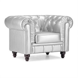 Zuo Aristocrat Armchair in Silver
