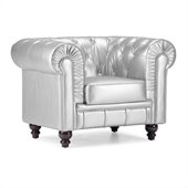 Zuo Aristocrat Armchair in Silver