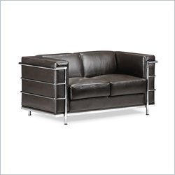 Zuo Fortress Love Seat-Espresso