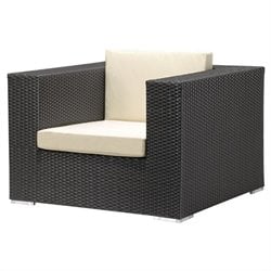 Zuo Cartagena Outdoor Arm Chair in Espresso/Beige
