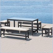 Zuo Myrtle Outdoor Table and Bench Set