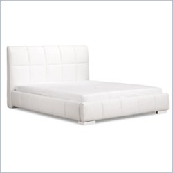 Zuo Amelie Upholstered Leatherette Platform Bed in White-King