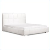 Zuo Amelie Upholstered Leatherette Platform Bed in White