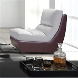 Zuo Bond Swivel Chair in White and Maroon