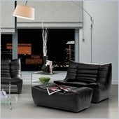 ZUO Carnival Modern Leatherette Single Seat in Black