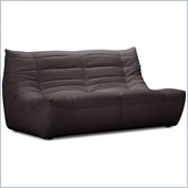 ZUO Carnival Modern Leatherette Love Seat in Espresso