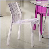 Zuo Stackable Ruffle Chair in Transparent