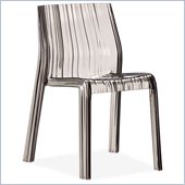 Zuo Stackable Ruffle Chair in Transparent Grey