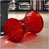 Zuo Prisma Stool in Transparent in Red 
