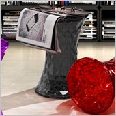 Zuo Prisma Stool in Transparent Gray 