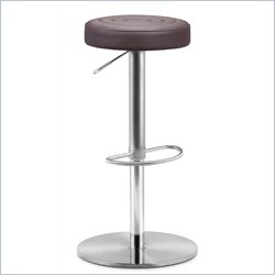 Zuo Mellow Barstool in Brown