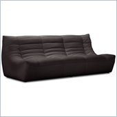 ZUO Carnival Modern Leatherette Sofa in Espresso