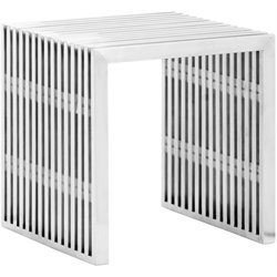 Zuo Novel Single Bench in Stainless Steel