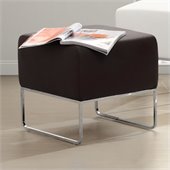 Zuo Plush Ottoman in Espresso