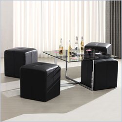 Zuo Botero Coffee Table & Nesting Stools