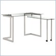 ADD TO YOUR SET: Zuo Thrower Tempered Glass Desk with Swing Leg Shelf